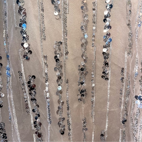 MAC DUGGAL 67859 dress maxi tan nude plus size 16 sequin wedding formal long NWT - Picture 11 of 15